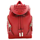 Sac à épaule en cuir rouge Christian Louboutin