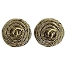 Chanel Cocomark 94A Gold Clip Earrings