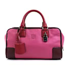 Loewe Amazona Leather Handbag in Burgundy