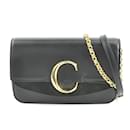 Bolso cruzado de cuero negro Chloé