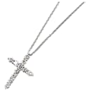 Collier croix en diamant en platine et or blanc Tiffany & Co.