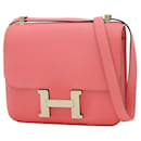 Borsa a Spalla Hermes Constance 3 24 Evercolor Rosa Azalea - Hermès