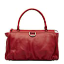 Sac fourre-tout en cuir rouge Gucci Abbey