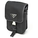 Prada Re-Nylon x Saffiano Leather Shoulder Phone Holder