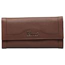 Gucci Animalier Brown Leather Tri-Fold Wallet