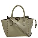 Beige Leder 2-Wege Schultertasche von Valentino Garavani