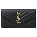 Saint Laurent Quilted Long Bill Wallet