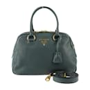 Prada Green Leather Handbag