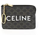 Celine Coin & Card Case in Black Canvas - Céline