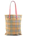 Bolsa de ombro em algodão/couro Burberry