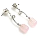 Tiffany & Co. Silver 925 Stud Earrings with Rose Quartz