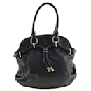 Bolso de hombro de cuero negro Bally