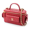 Chanel Red Caviar Leather Shoulder Bag