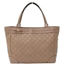 Bolsa tote de couro rosa bege Gucci