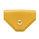 Porta-moedas em couro Epsom amarelo Hermes LE 24 - Hermès