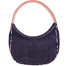 Burberry Nova Check Denim Navy Leather Shoulder Bag