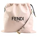 Borsa a spalla in pelle rosa chiaro Fendi