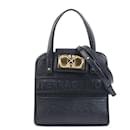 Salvatore Ferragamo Black Leather Handbag