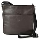 Loewe Dark Brown Leather Messenger Bag