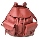 Bottega Veneta Dark Red Leather Backpack