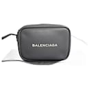 Balenciaga Gray Leather Shoulder Bag