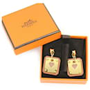 Hermes Ace of Heart Swift Leather Drop Earrings - Hermès