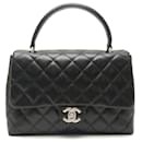 Chanel Black Lambskin Top Handle Handbag