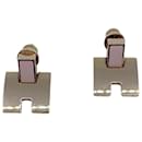 Hermes Irene Metal Enamel Pink Stud Earrings - Hermès