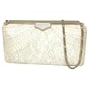 Clutch in pelle champagne Jimmy Choo