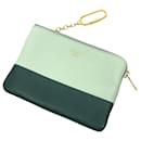 Celine Bicolor Coin Case Wallet in Green - Céline