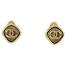 Chanel Gold Plated Clip Earrings