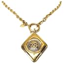 CHANEL Coco Mark Diamond Gold Plated Necklace - Chanel