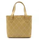 Borsa in pelle beige Chanel Wild Stitch