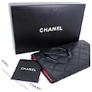 Chanel Caviar Skin No. 5 Black Long Wallet