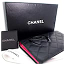 Cartera larga Chanel Cambon Line Negra x Rosa