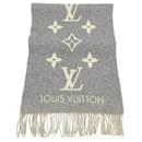 Étole en cachemire gris Monogram Louis Vuitton