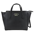 Gucci Handbag 368827 Swing Small Leather Black