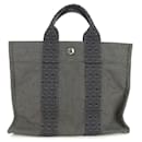 Hermes Handbag Tote PM Yell Line Canvas Gray - Hermès