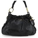 Prada Black Leather Shoulder Handbag