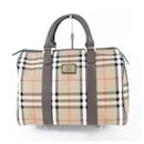 Borsa Boston in tela marrone Burberry