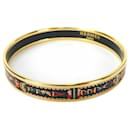 Hermes Black Cloisonné Enamel Bangle - Hermès