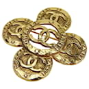 Broche em ouro Chanel Coco Mark