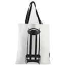 Loewe Black and White Leather Tote Bag