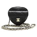 Chanel Matelasse Coco Mark Heart Chain Shoulder Coin Case