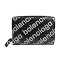 Balenciaga Coin Case in Black and Silver