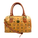 MCM Monogram PVC Brown Handbag Shoulder Bag