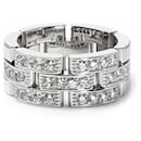 Bague Cartier Maillon Panthère 3 rangs en or blanc K18WG