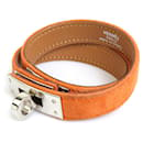 Hermes Kelly Wildleder- und Metall-Charm-Armband - Hermès