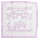 Hermes Light Purple and White Silk Scarf - Hermès