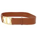 Ceinture marron et or Christian Dior